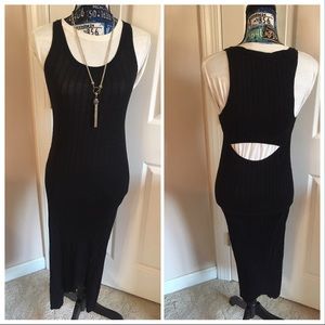 rag & bone | Black Sleeveless Ribbed Dress Small